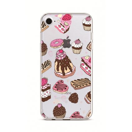 Zadný silikónový kryt na iPhone 7 Desserts