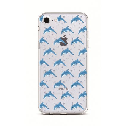 Zadný silikónový kryt na iPhone 7 Dolphins