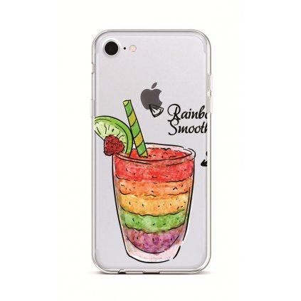 Zadný silikónový kryt na iPhone 7 Rainbow Smoothie