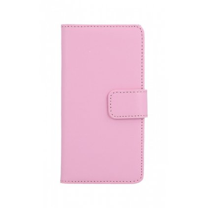 Flipové puzdro na iPhone 7 svetloružové koženka