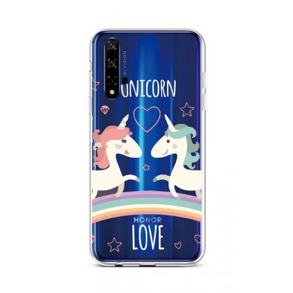 Zadný silikónový kryt na Honor 20 Unicorn Love