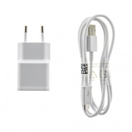 Originálna nabíjačka Samsung EP-TA50EWE + micro USB ECBDU4AWE biela 1,55 A