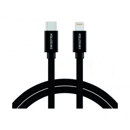 Dátový kábel Swissten USB-C / Lightning 1,2m čierny