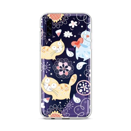 Zadný silikónový kryt na Samsung A30s Happy Cats