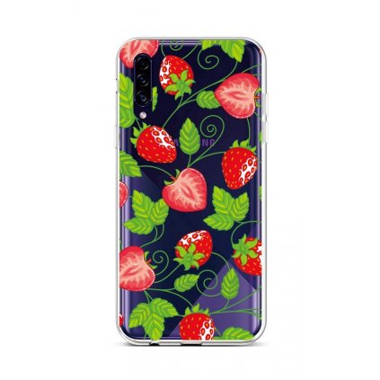 Zadný silikónový kryt na Samsung A30s Strawberries