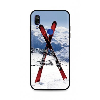 Zadný silikónový kryt DARK na Xiaomi Redmi Note 7 Skiing