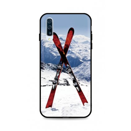 Zadný silikónový kryt DARK na Samsung A50 Skiing