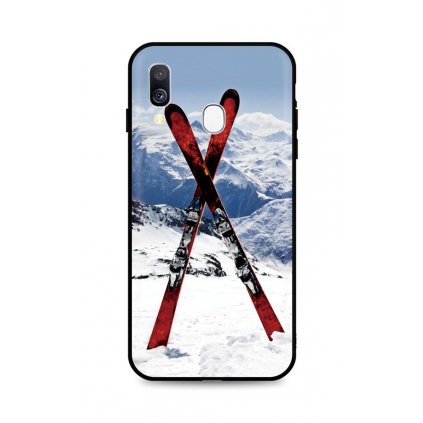 Zadný silikónový kryt DARK na Samsung A40 Skiing