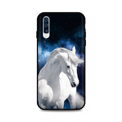 Zadný silikónový kryt DARK na Samsung A50 White Horse