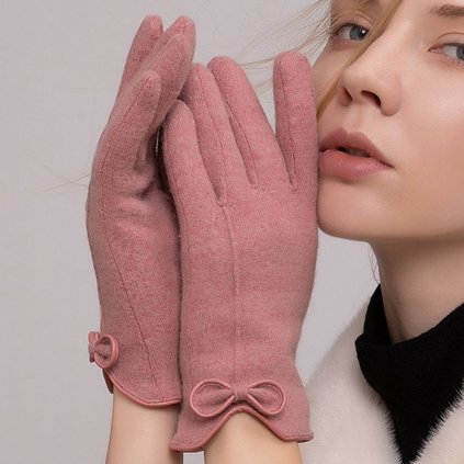 Dotykové rukavice pre mobilný telefón Elegance ružové veľ. SM