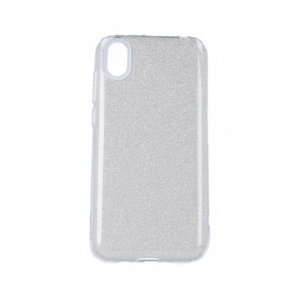 Zadný pevný kryt Forcell na Huawei Y5 2019 glitter strieborný