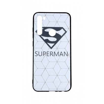 Zadný 3D silikónový kryt na Xiaomi Redmi Note 8 Biely Superman