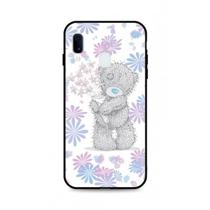 Zadný silikónový kryt DARK na Samsung A20e Floral Teddy