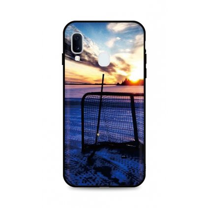 Zadný silikónový kryt DARK na Samsung A20e Hockey Sunset