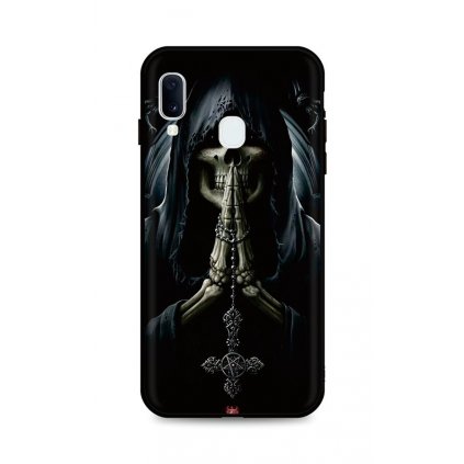 Zadný silikónový kryt DARK na Samsung A20e Grim Reaper