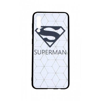 Zadný 3D silikónový kryt na Samsung A30s Biely Superman