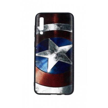 Zadný 3D silikónový kryt na Samsung A30s Captain America