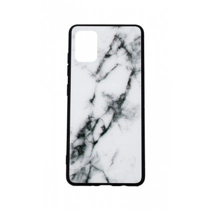 Zadný pevný kryt LUXURY na Samsung A51 Marble White
