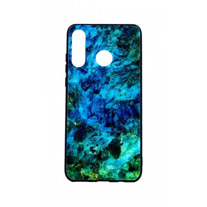 Zadný pevný kryt LUXURY na Huawei P30 Lite Marble Navy