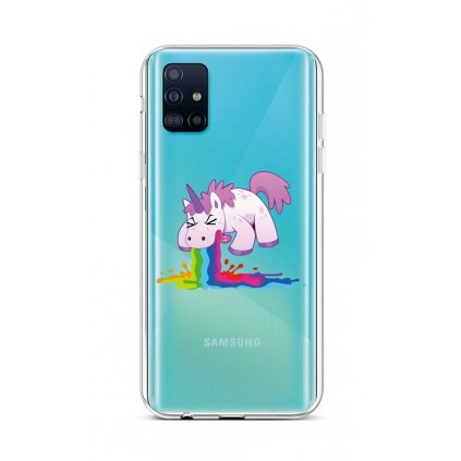 Zadný silikónový kryt na Samsung A51 Rainbow Splash