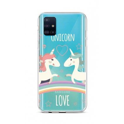 Zadný silikónový kryt na Samsung A51 Unicorn Love