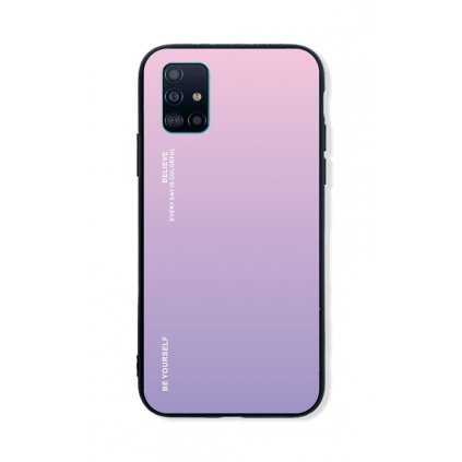 Zadný pevný kryt LUXURY na Samsung A51 dúhový ružový