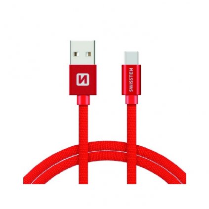 Dátový kábel Swissten microUSB 1,2m červený