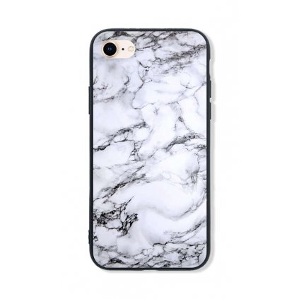 Zadný pevný kryt LUXURY na iPhone SE 2020 Marble White