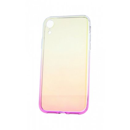 Zadný silikónový kryt na iPhone XR Ombre Glaze fialový