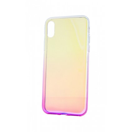 Zadný silikónový kryt na iPhone XS Ombre Glaze fialový