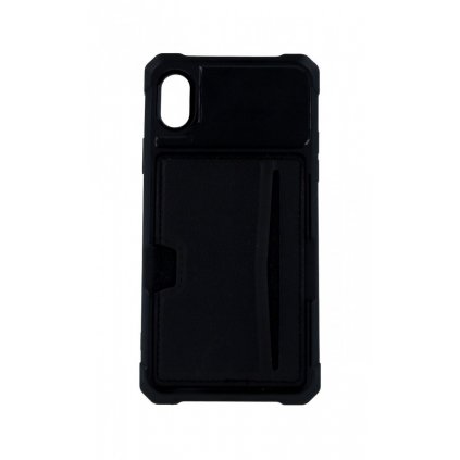 Zadný silikónový kryt na iPhone XR Credit Card čierny