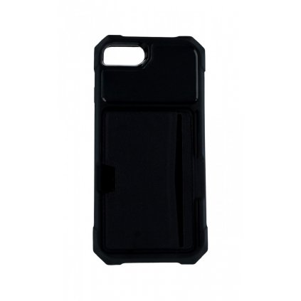 Zadný silikónový kryt na iPhone 8 Credit Card čierny