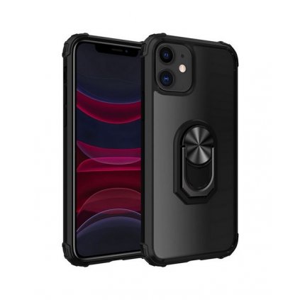 Ultra odolný zadný kryt na iPhone 11 Ring čierny