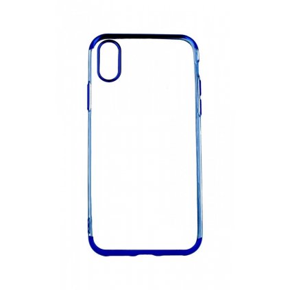 Zadný silikónový kryt na iPhone X Frame modrý