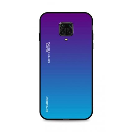 Zadný pevný kryt LUXURY na Xiaomi Redmi Note 9 Pro dúhový purpurový