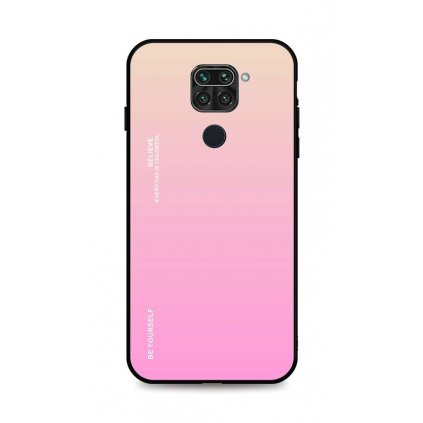 Zadný pevný kryt LUXURY na Xiaomi Redmi Note 9 dúhový marhuľový