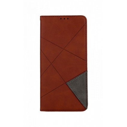 Flipové puzdro Geometric na Xiaomi Redmi Note 8 hnedé