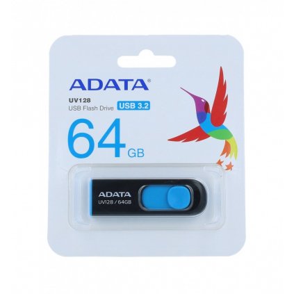 Flash disk ADATA UV128 64GB modrý