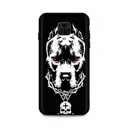 Zadný silikónový kryt DARK na Xiaomi Redmi Note 9 PRO Fighting Dog