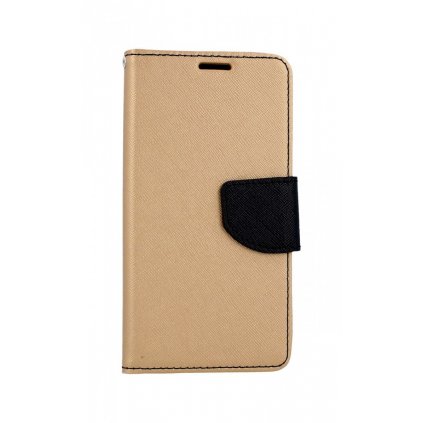 Flipové puzdro na Samsung A40 zlato-čierne