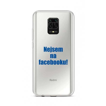 Zadný silikónový kryt na Xiaomi Redmi Note 9 Pro Nie som na Facebooku