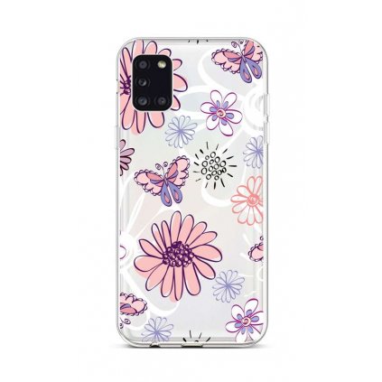 Zadný silikónový kryt na Samsung A31 Flowers