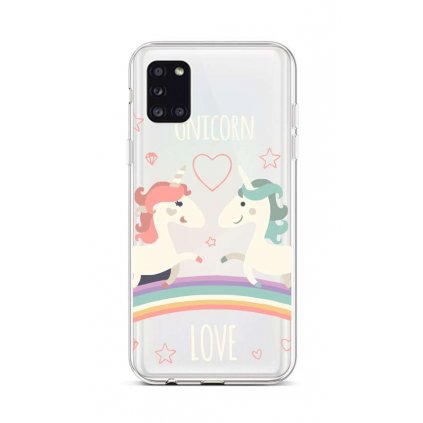 Zadný silikónový kryt na Samsung A31 Unicorn Love