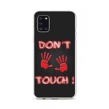 Zadný silikónový kryt na Samsung A31 Dont Touch Red