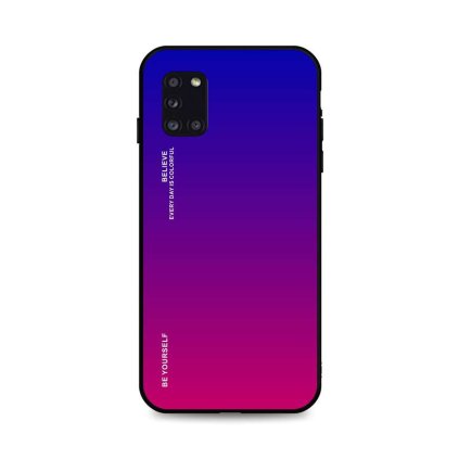 Zadný pevný kryt LUXURY na Samsung A31 dúhový fialový