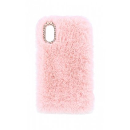 Zadný silikónový kryt na iPhone X králiček ružový
