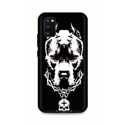 Zadný silikónový kryt DARK na Samsung A41 Fighting Dog