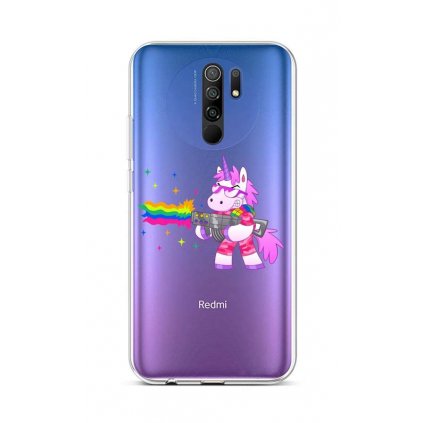 Zadný silikónový kryt na Xiaomi Redmi 9 Rainbow Gun