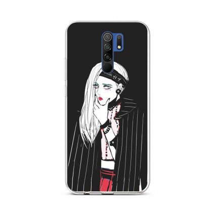 Zadný silikónový kryt na Xiaomi Redmi 9 Dark Girl