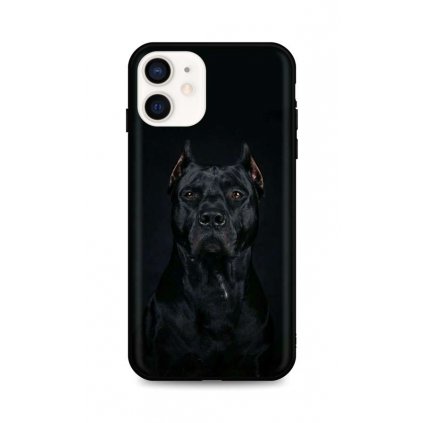 Zadný silikónový kryt DARK na iPhone 12 mini Dark Pitbull